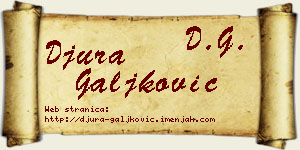 Đura Galjković vizit kartica